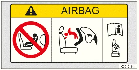 Volkswagen ID.4 - Abb. 1 Prinzipdarstellung: Airbag-Label an der